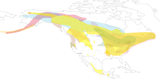 Cypripedium distribution in North America